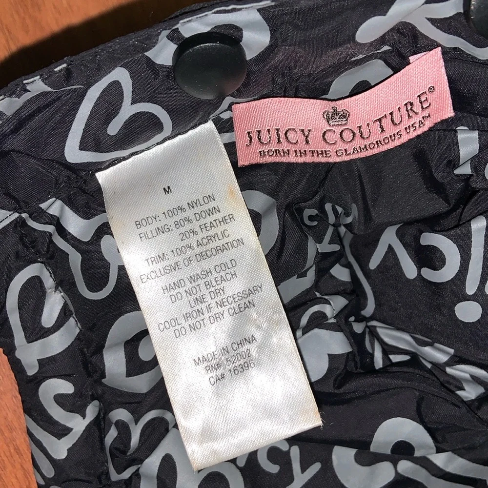 Original Juicy Couture Winter Coat with Fur Trim Hood